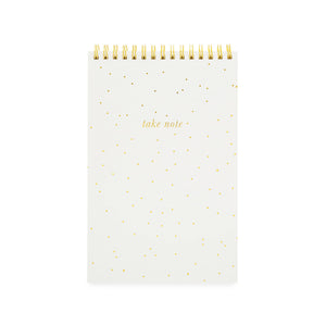Top Spiral Notebook, Rose Linen Dots