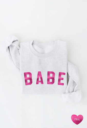 Oat Collective- BABE Graphic Sweatshirt