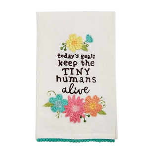 Tiny Humans Floral Waffle Hand Towel