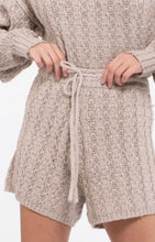 Load image into Gallery viewer, Cute &amp; Cozy Cable Knit Shorts- Taupe