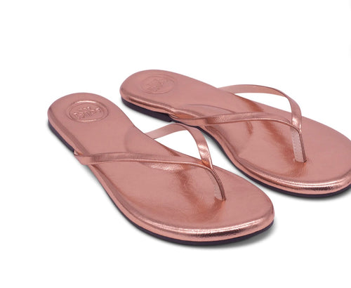 Solei Sea Flip Flops- Indie Metallic Rose Gold