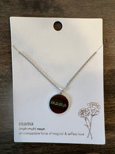 Mama Pendant Necklace - Gold or Silver