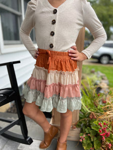 Jillian Tiered Skirt- Multi