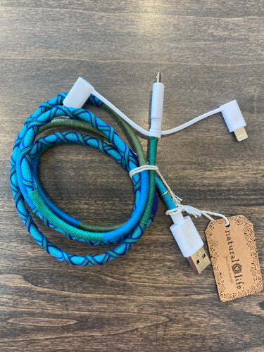 Embroidered charging cord