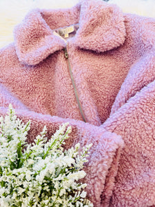 Cozy Little Teddy Sherpa Jacket- Lilac