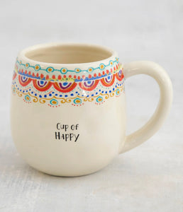 Natural Life Cup Of Mug- Happy Borders