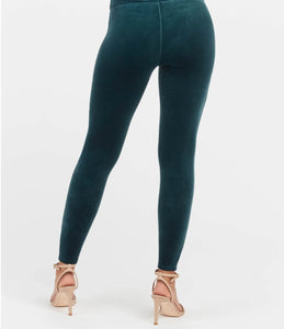 Spanx velvet Leggings- Green