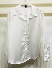 Load image into Gallery viewer, Viana Button Down Satin Shirt- White