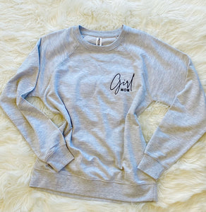 Girl Mom Embroidered Sweatshirt