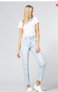 Milly High Rise Mom Jeans- Light Wash