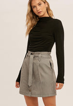 Load image into Gallery viewer, Jules Belted Paperbag Mini Skirt - Black
