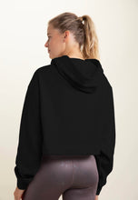 Load image into Gallery viewer, Forever my Favorite Cropped Hoodie- Black