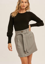 Load image into Gallery viewer, Jules Belted Paperbag Mini Skirt - Black
