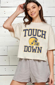 Touch Down Graphic Tee- Stone