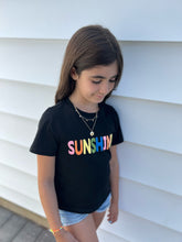 Load image into Gallery viewer, Sunshine Flocked T-Shirt - Black