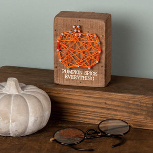 Pumpkin String Art Block Sitter