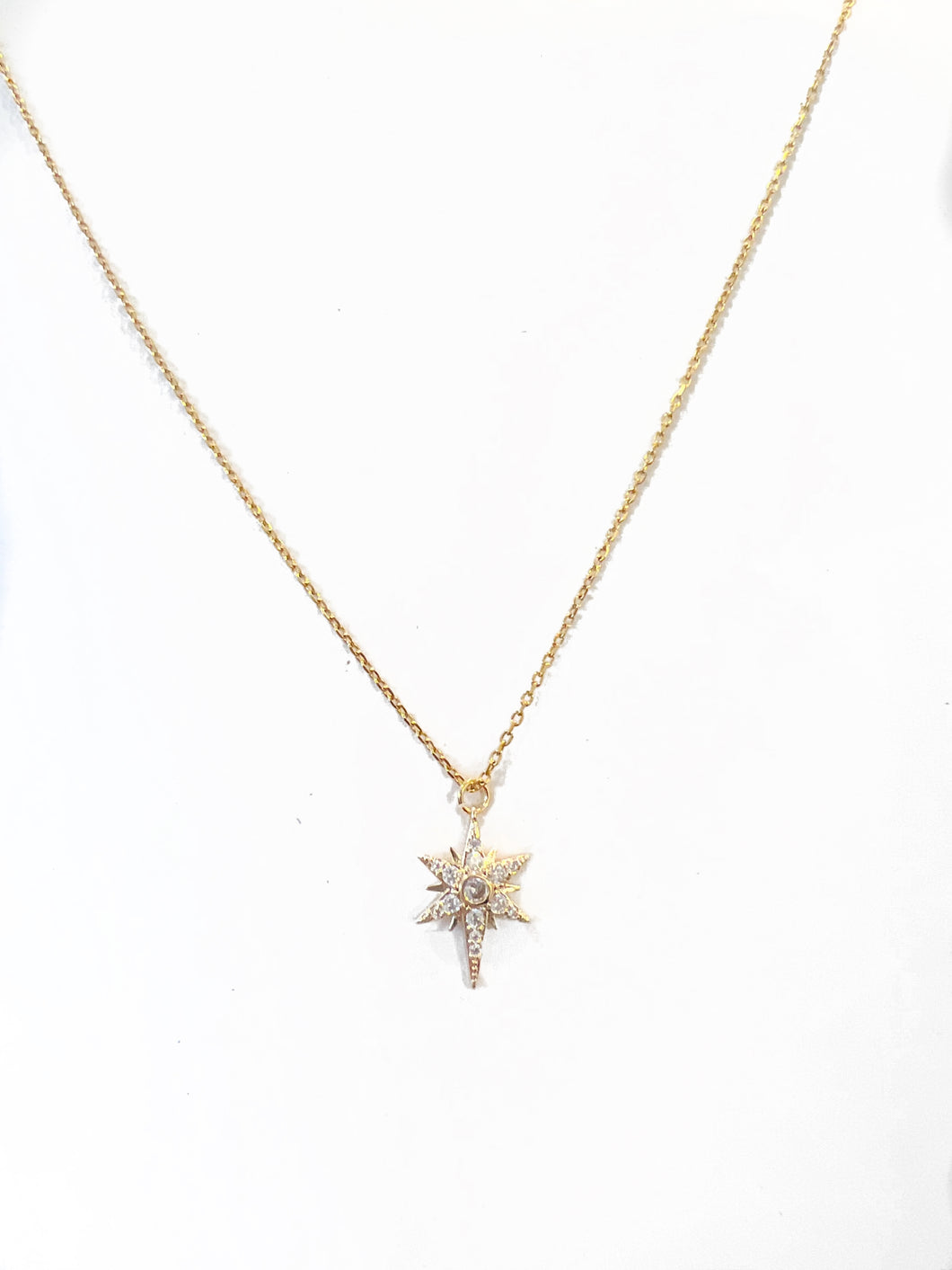 Nikki Smith-Golden Starburst Charm Necklace