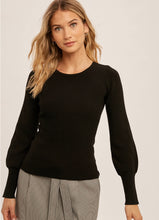 Load image into Gallery viewer, Veronica Twist Back Sweater - Black
