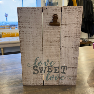 Love Sweet Love Photo Clip Pallet Sign