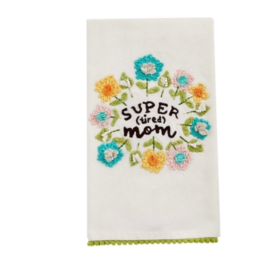 Super Mom Waffle Hand Towel