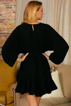 Load image into Gallery viewer, It&#39;s All In the Ruffles Dress- Black